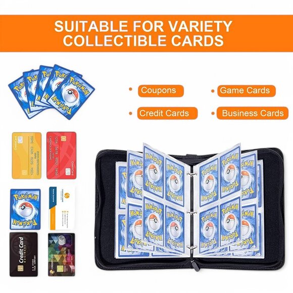 Pokemon 4 Pocket 440 Cards 55 Removable Sleeves TCG Dragon Card Binder Charizard - Picture 2 of 6